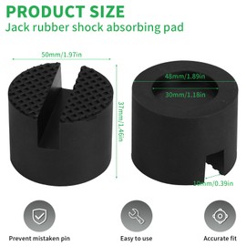 Pack of 4 Car Jack Rubber Pads, Rubber Pad Car Jack Universal Car Jack Pad 50 mm Diameter for Cars SUV Robust for Protection of Car Jack Car