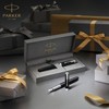 Parker Sonnet Tintenroller | Matt-Schwarze Lackierung mit Palladiumzierteilen | feine