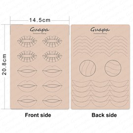 Pack of 4 Practice Skin for Lip Tint and Lip Blush, Artificial Skin, Training Pad for Semi-Permanent Lip Makeup Beginners (4 Pieces Beige Pad)