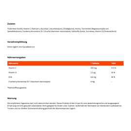 GymBeam GymBeam Vitamin C fr Kinder - Kautabletten mit Vitamin C, D3 & Zink, zntersttzt Immunsystem, Nervensystem & Psyche, reduziert Mdigkeit, f?rdert Sehkraft & Kognitive Funktionen, 120 tabs