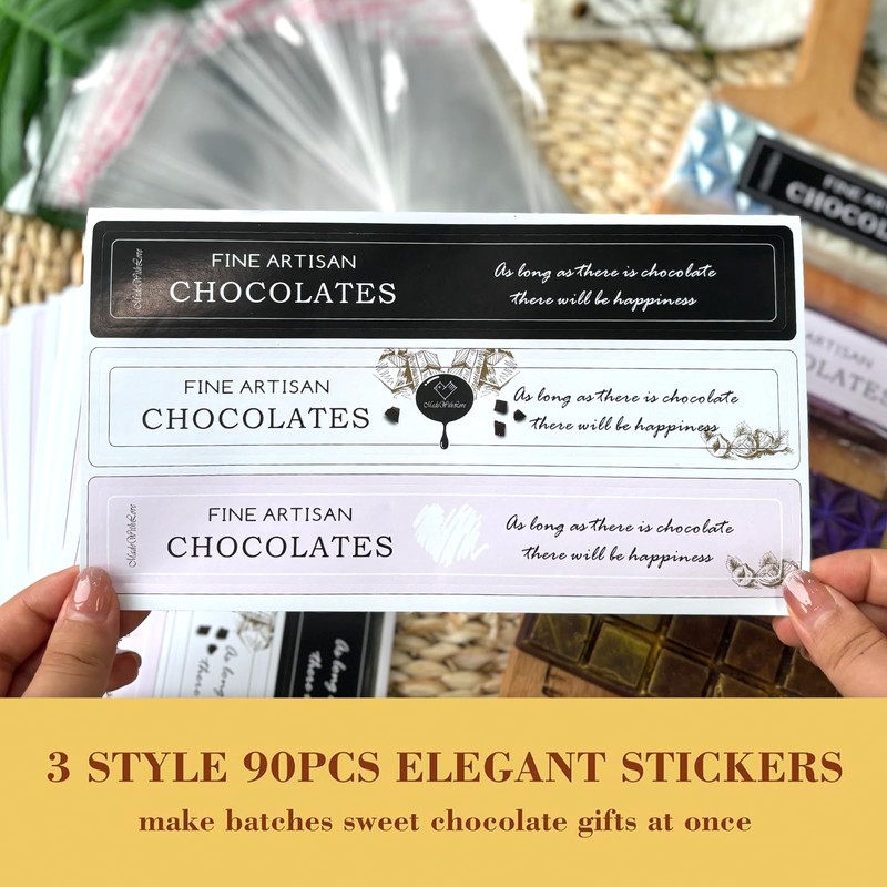 HKNMTT 190PCS Chocolate Bar Packaging Wrappers Set - 100 Large