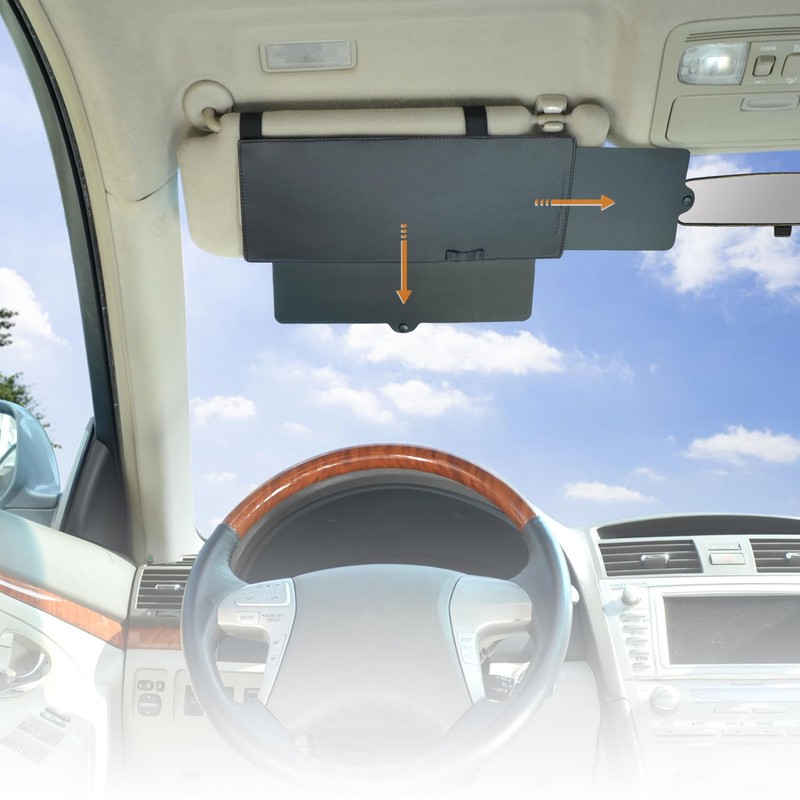 Car Visor Extender, FULLONG Car Sunshade, Windshield and Side Window