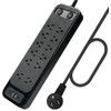 Sozomo Enchufe Plano,Multicontacto Regleta Extension Electrica con Protector Supresor de