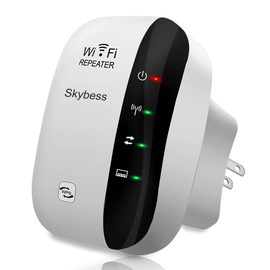 WiFi Extender Wireless Signal Range Booster, 300Mbps 2.4GHz Wi-Fi Repeater with Ethernet Port, 802.11b/g/n Wireless Internet Blast for Home, AP Mode/Wide Compatibility/Easy Setup, WPS Supported
