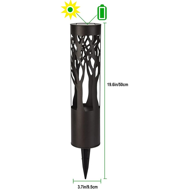 Tommy Bahama 12-Lumen Solar Bollard Light with Tree Design LED