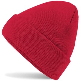 Women's Men's Knitted Hat, Women's Beanie Hat, Men's Winter Hat, for Women Men Unisex, Cuffed Hats Soft and Warm - red, size: 40