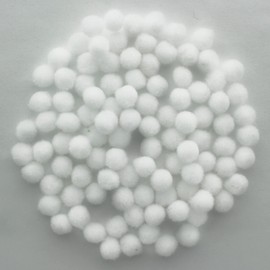 Essentials By Leisure Arts White Pom Poms - 10Mm - 100 Piece Arts and Crafts Colored Pompoms for Crafts - Puff Balls