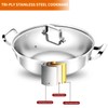 Delarlo Tri-Ply Stainless Steel 11 inch Everyday Pan with Lid,