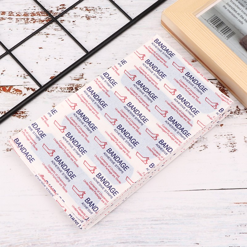 100pcs / box Adhesive Bandage Food Grade Antibacteria Waterproof Wound