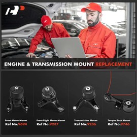 A-Premium 4PCS Engine Motor Mount Transmission Mount and Torque Strut Mount Set Compatible with Toyota Sienna 2011 2012 2013 2.7L, Automatic Transmission, Replace# 123620H030, 123620V010