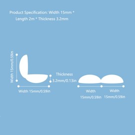 HOJLKLD Corner Protector Baby Proofing, 0.6x0.6inch 6.6ft Clear Edge Protector Strip and 6 Pieces Corner Protectors with Upgraded Pre-Taped Strong Adhesive for Furniture&Sharp Corners
