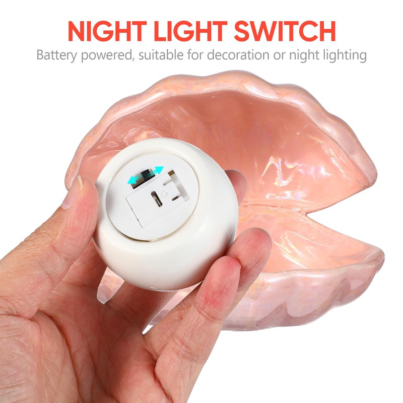 Shell Pearl Design Night Light Clamshell Night Lights Seashell Lamp