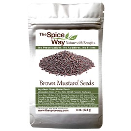 The Spice Way Brown Mustard Seeds - whole seeds, 8 oz