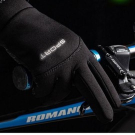 Touchscreen Sports Fleece-Lined Non-Slip Workout Gloves (Full & Half-Finger Options) Black L