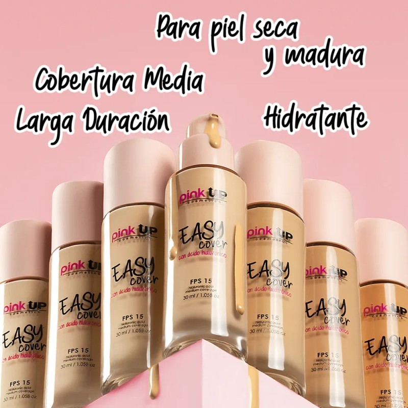 Base de maquillaje líquida Easy Cover Pink Up tono pale