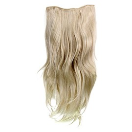 WIG ME UP - H9505-22 Clip-in Hairpiece with 7 Clips, 3/4 Wig Blonde 60 cm Hair Extension Wig