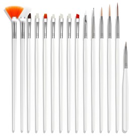 Nail Art Brushes Tools Set - 15 Pcs Nail Paint Brush Nail Design Brushes Painting Kit Dotting Tools for Nail Art Brushes for Gel Polish