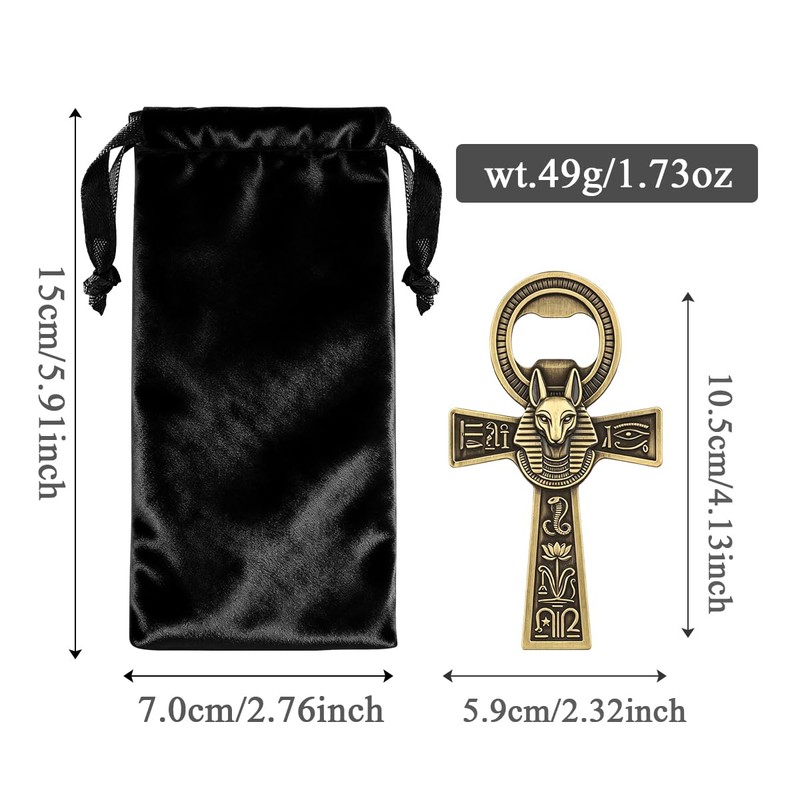LULLEA Egyptian Anubis Bottle Opener, Mythology Gifts for Men Women