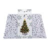 Christmas Box Style Sequin Tree Skirt Foldable - White and