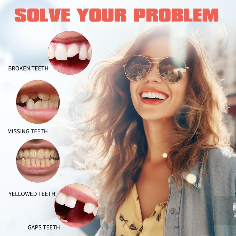 DIY Denture Kit, Dentures False Teeth, Clip on Teeth, Suitable