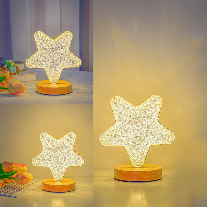 Table Lamp 3W Remote Control Warm Light Exquisite Look Timing