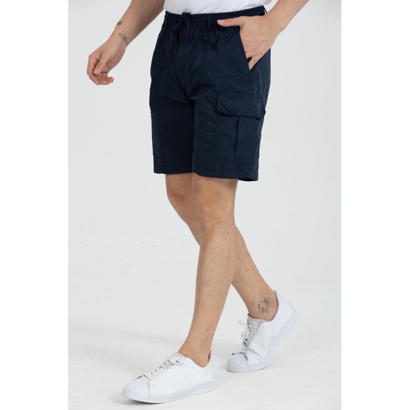 Kendindza Men's Cargo Shorts with Pockets, Zip and Drawstring -