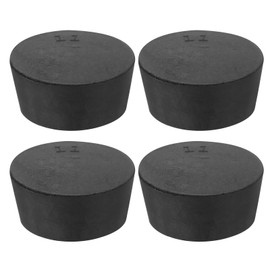 sourcing map Rubber Tapered Plug 48mm to 56mm Solid Test Tubes Bungs Stopper Black for Lab Home 4 Pieces
