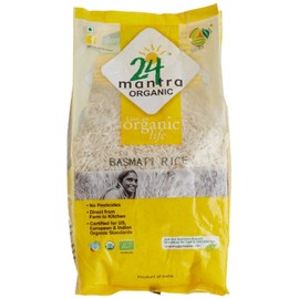 24 Mantara Organic Basmati Rice, White, 2 Pound
