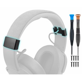 SOULWIT Headband Side Cover Slider for Skullcandy Crusher Wireless Headphones, End Caps Replacement Repair Kit Accessories - Black