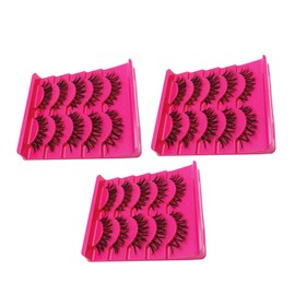 FRCOLOR 15pairs Natural Look Reusable False Eyelashes Multi-layer Lashes for Enhanced Eye Charm for Everyday Makeup Soft Comfortable Wear