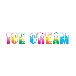 Ice Cream Concession Restaurant Food Truck Die-Cut Vinyl Sticker 18 inches