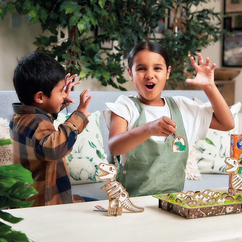 Orchard Toys Dinosaur Dig Game, build 3D Dinosaurs, fun memory