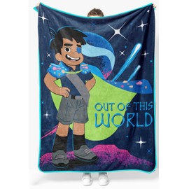 Jay Franco Kids Plush Throw Blanket – Children's Soft & Comfy 46x60 Inches Throw for Couch or Bed – Cozy Home Décor for Living Room & Bedroom, Blue - Elio