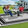 SatisInside Outdoor Rug 8x10 Ft Waterproof Plastic Straw Rugs for