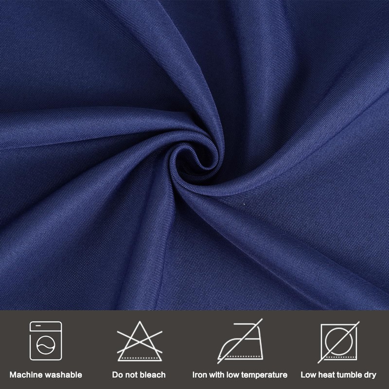 Zdada 50inch Navy Blue Round Polyester Table Cloth/Cover Wedding Banquet