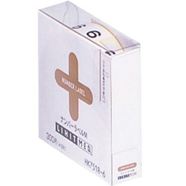 Lihit Lab HK751R-6 Number Labels, Roll Type, 300 Pieces