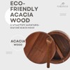 Salt and Pepper Bowl, Acacia Wood Salt Cellar Box with