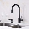BZOOSIU Kitchen Sink Soap Dispenser Black Solid Brass Pump Head