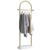 BUZUEY Gold Clothing Rack, Small Clothes Rack with Marble Base,
