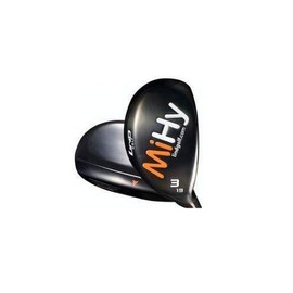 Lind Golf MiHY Black Left Hand Hybrid Rescue Wood, Graphite Shaft, Regular Flex, 5