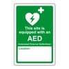 AED Safety sign - This site is equipped with AED