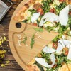 BambooMN Bamboo Round Chopping and Serving Board Charcuterie Board 12"