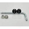 Kuroobaa Titanium Motorcycle License Plate Bolts M6x15mm Snowflake Design, Set