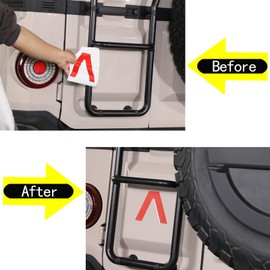 Tumukiw 1PCS Red Inverted V-Shaped Sticker Rear Trunk Door Trim Sticker Decals Compatible with Ineos Grenadier 2020-2024 Car Tailgate Sticker Decorative Accessories(Red)