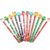 12 Pcs Christmas Pencils Bulk with Erasers, 12 Unique Xmas