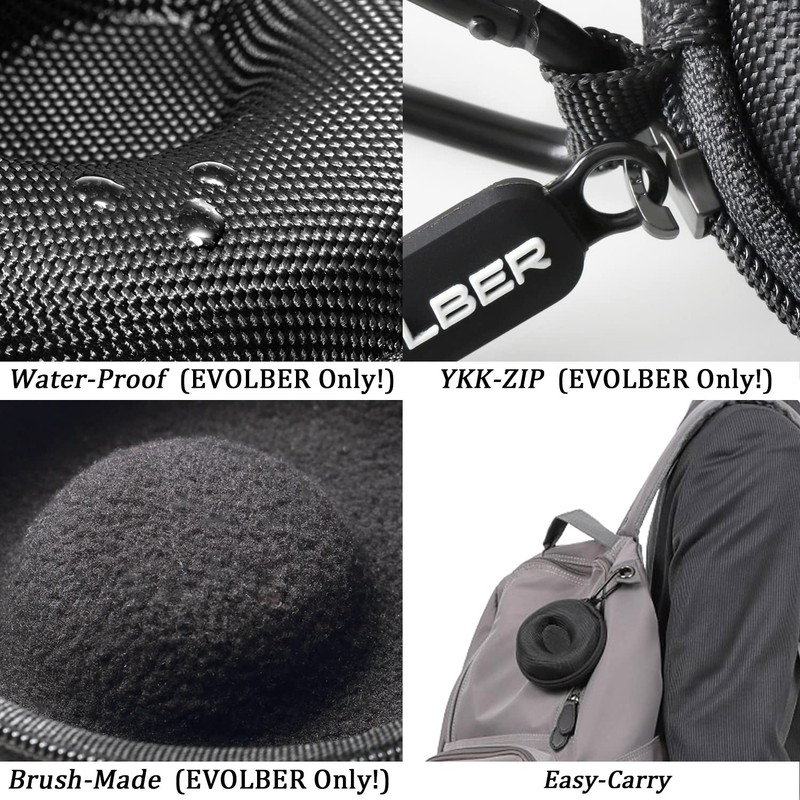 EVOLBER Single Watch Carrying Case, cool black, Modern