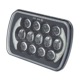 Heise - Vehicle LED Headlights 5X7 Inch 17 LED - Black Front Face (HE-5X7B1)