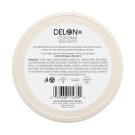 Delon Coconut Body Butter, Coconut, 6.9 Ounce