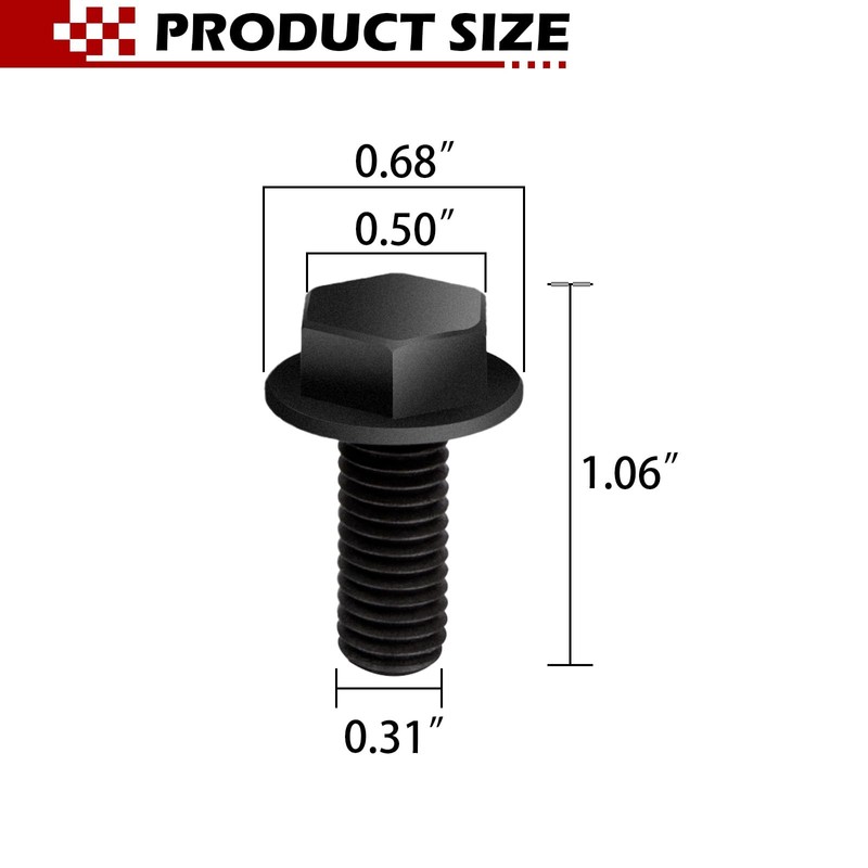 2 Packs of 145344-01 Oblique Saw Replacement Blade Bolts, Part