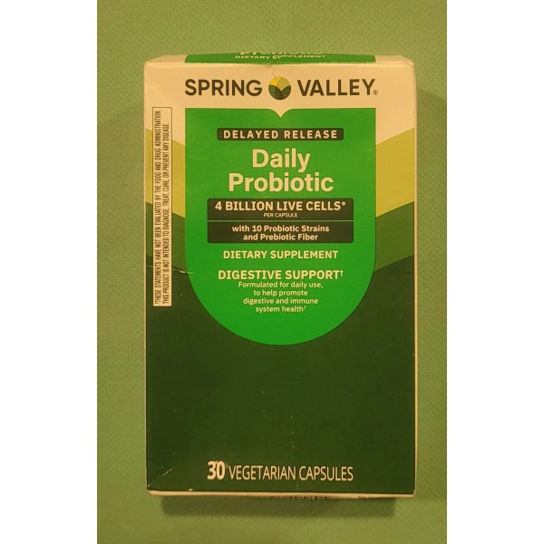 SPRING VALLEY DELAYED RELEASE DAILY PROBIOTIC 30 CAPSULES